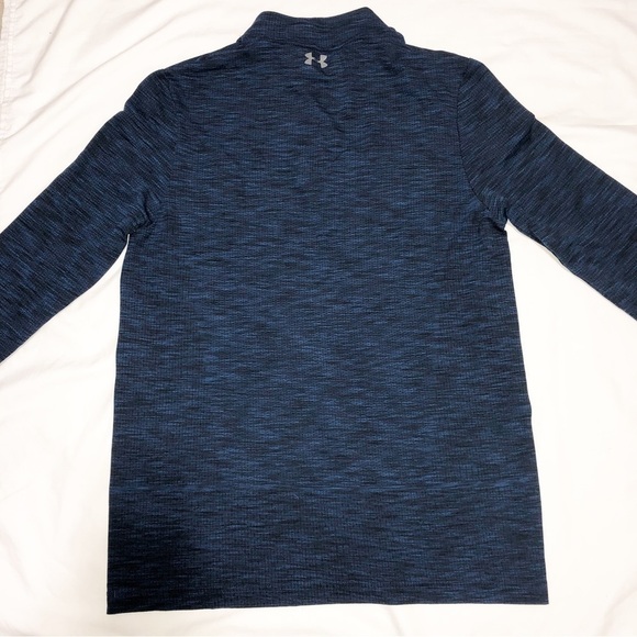 Under Armour Mens Heatgear Blue Long Sleeve Quarter Zip Shirt Size Medium - Picture 6 of 6